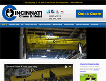 Tablet Screenshot of cincinnati-crane.com